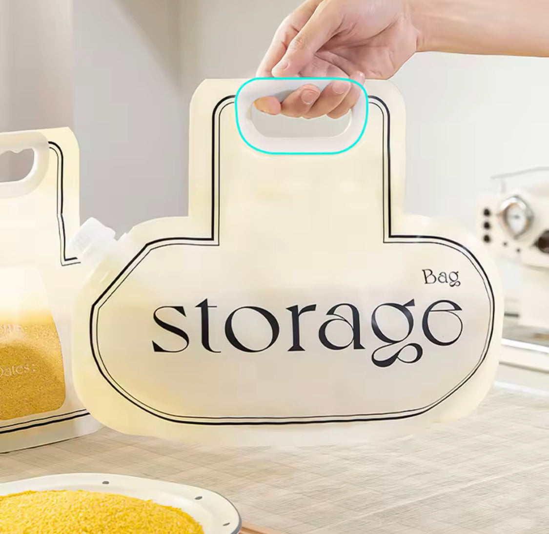 Set Of 3 Food Packaging Bag, Reusable Food Storage Bag, Leakproof Grain Fresh Bag Container, Snack Tea Self Sealing Storage Bag Set Of 3 Food Packaging Bag, Reusable Food Storage Bag, Leakproof Grain Fresh Bag Container, Snack Tea Self Sealing Storage Bag
